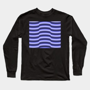 Op Art Blue Violet Purple Long Sleeve T-Shirt